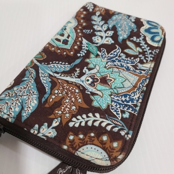VERA BRADLEY Zip Around Wallet Java Blue Pattern NWOT - Picture 3 of 8